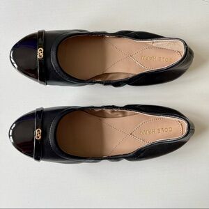 Elsie Patent Leather Cap Toe Ballet Flats